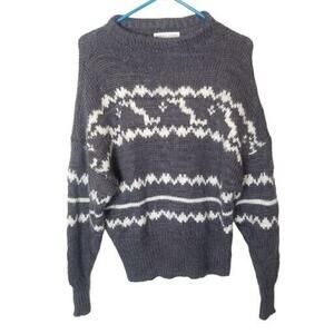 Basin + Range Womens Wool Nordic Grandpa Sweater Preppy Cozy Cabin Ski Lodge XS